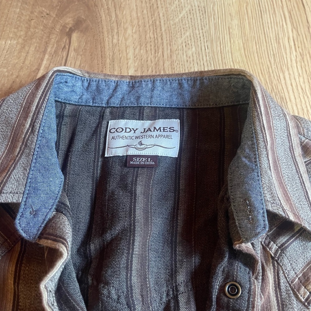 Cody James Men's Casual Striped Button Up Shirt - Picture 3 of 5